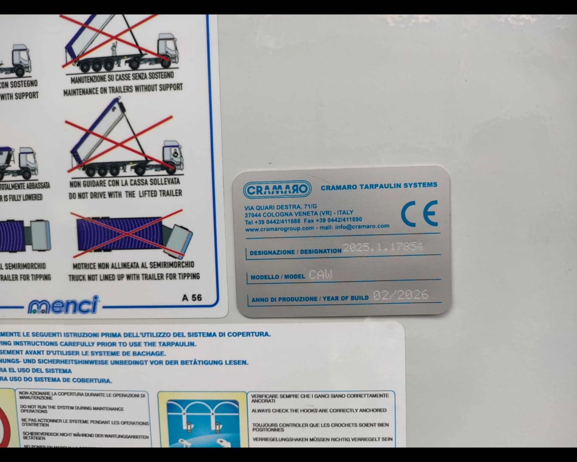 Altri marchi SEMIRIMORCHIO MENCI A TRE ASSI RIBALTABILE MOD. SA700R - AUTO INDUSTRIALE BERGAMASCA