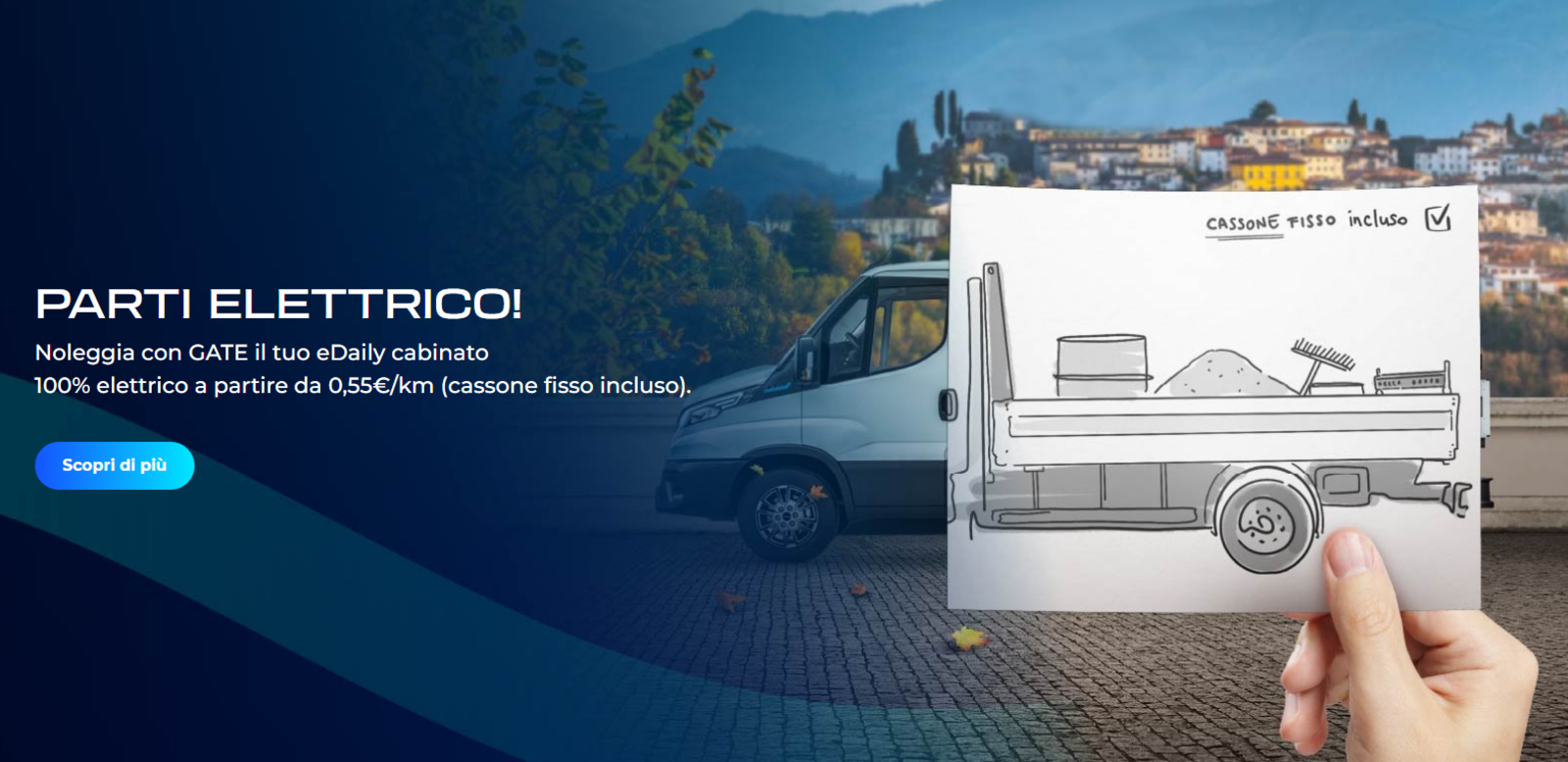 Noleggia con GATE il tuo eDaily cabinato 100% elettrico a partire da 0,55€/km - AUTO INDUSTRIALE BERGAMASCA